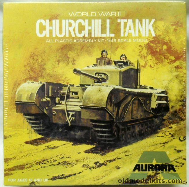 Aurora 1/48 British Churchill Tank, 327 plastic model kit